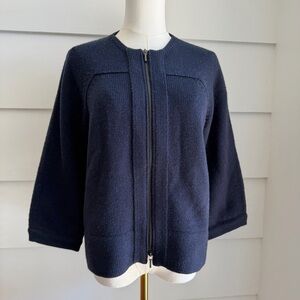 Akris Punto Wool Zip Up Sweater size US 8